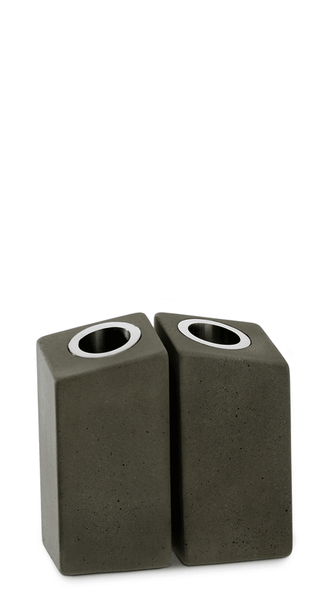 Shabbat Candle Holder Concrete & Metal